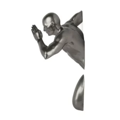 Figurative|Wall Art^Statues & Sculptures Infinity Man 28cm Anthracite Resin Wall Sculpture