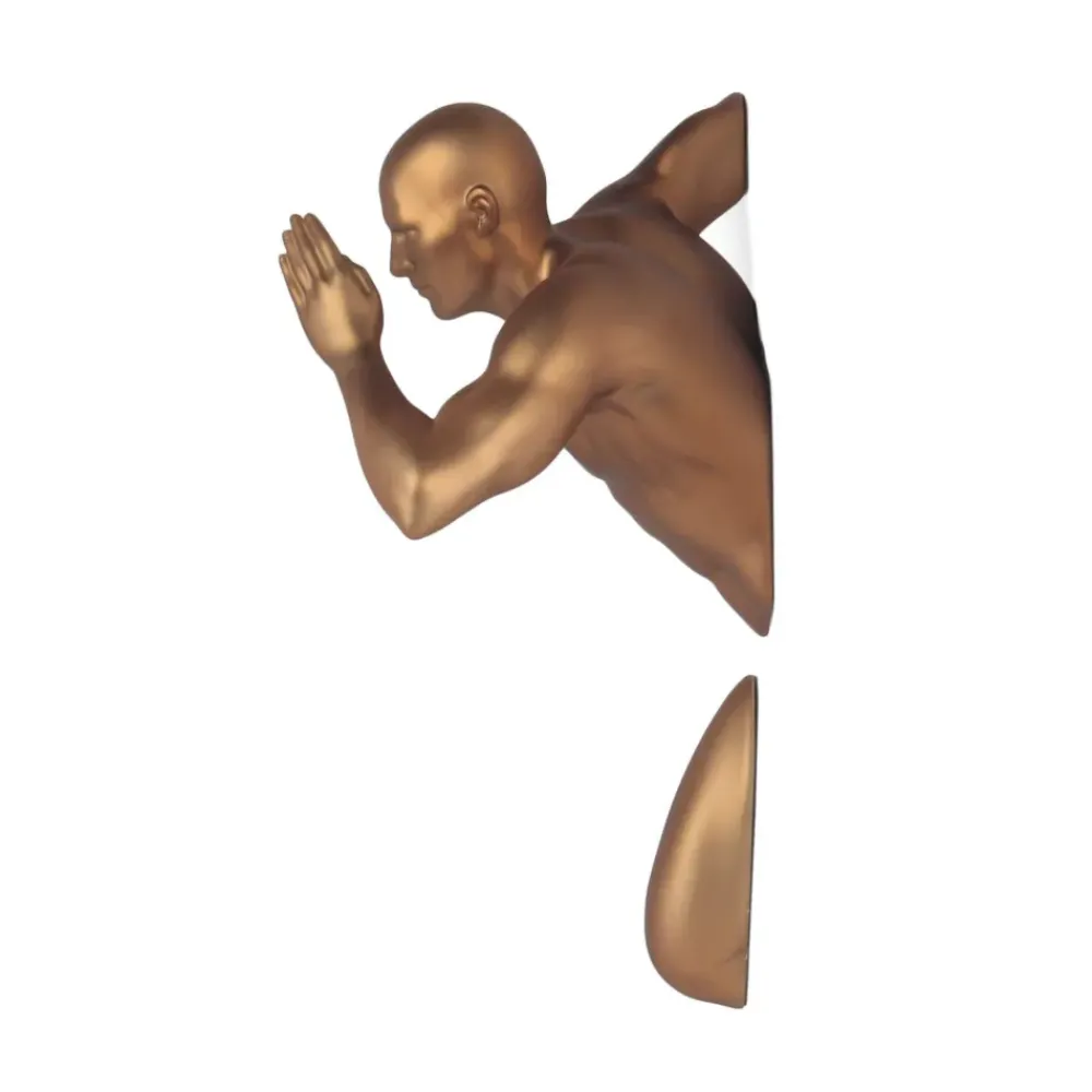 Figurative|Wall Art^Statues & Sculptures Infinity Man 28cm Bronze Resin Wall Sculpture