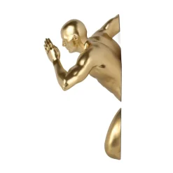 Figurative|Wall Art^Statues & Sculptures Infinity Man 28cm Gold Resin Wall Sculpture