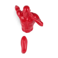 Figurative|Wall Art^Statues & Sculptures Infinity Man 28cm Red Resin Wall Sculpture