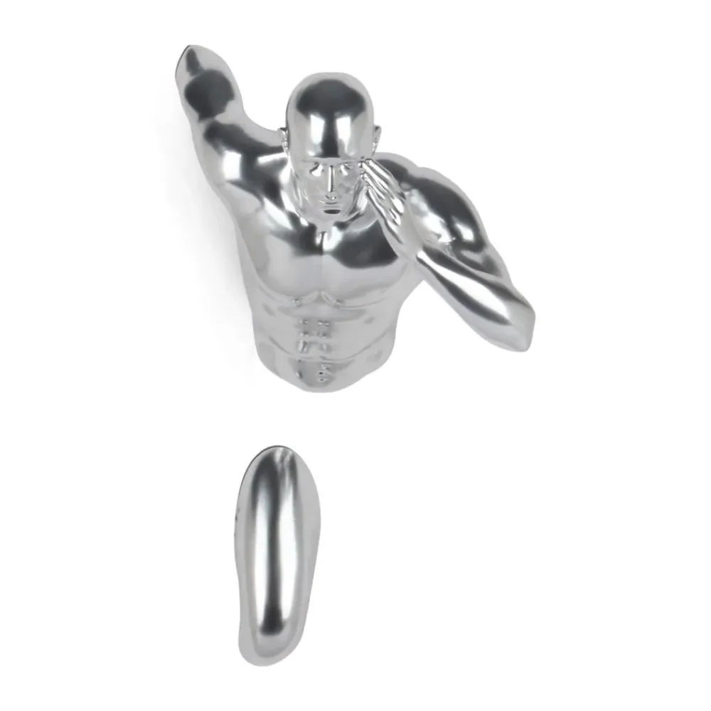 Figurative|Wall Art^Statues & Sculptures Infinity Man 28cm Silver Resin Wall Sculpture