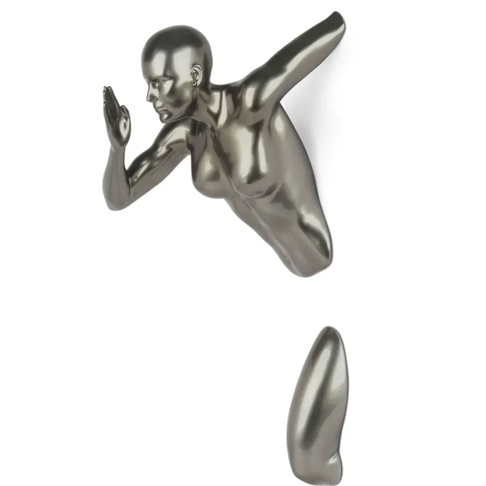 Figurative|Wall Art^Statues & Sculptures Infinity Woman 50cm Anthracite Resin Wall Sculpture