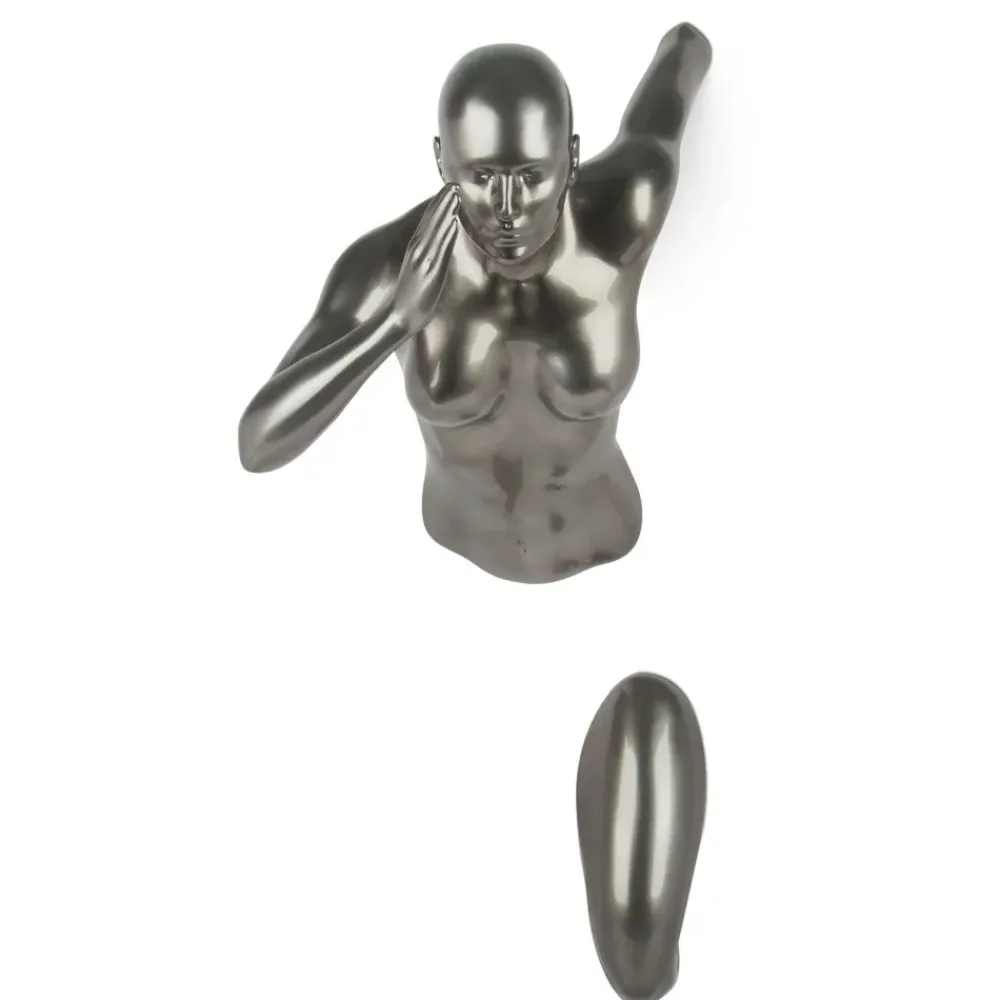 Figurative|Wall Art^Statues & Sculptures Infinity Woman 50cm Anthracite Resin Wall Sculpture