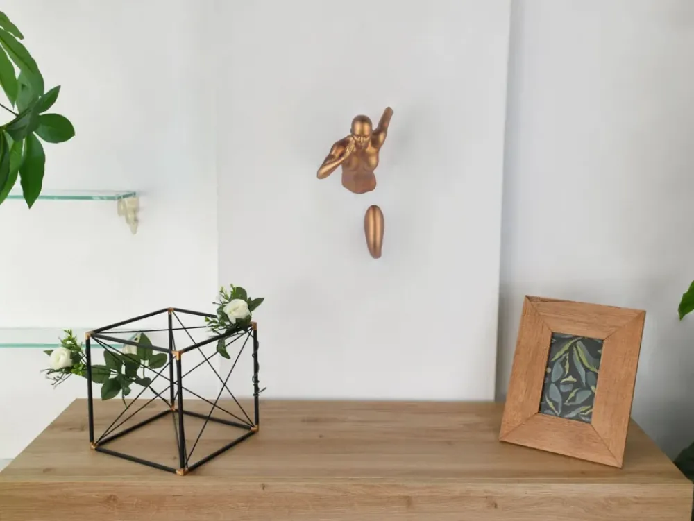 Figurative|Wall Art^Statues & Sculptures Infinity Woman 28cm Bronze Resin Wall Sculpture