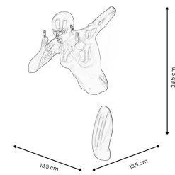 Figurative|Wall Art^Statues & Sculptures Infinity Woman 28cm Red Resin Wall Sculpture