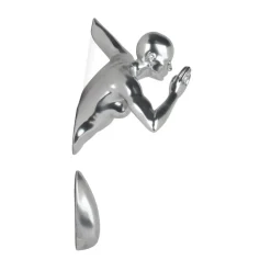 Figurative|Wall Art^Statues & Sculptures Infinity Woman 28cm Silver Resin Wall Sculpture