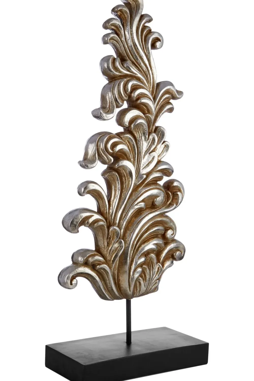 Table Top|Contemporary^Statues & Sculptures Jacquard Design 68cm Silver Resin Indoor Sculpture