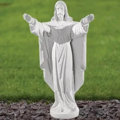 Jesus^Statues & Sculptures Jesus Christ 43cm Marble Resin Garden Statue