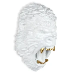 Wall Art|Animals^Statues & Sculptures King Gorilla 43cm White Resin Wall Sculpture
