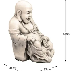 Buddha^Statues & Sculptures Laughing Buddha Antique Stone Garden Statue