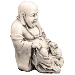 Buddha^Statues & Sculptures Laughing Buddha Antique Stone Garden Statue
