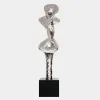 Giant|Floor Standing^Statues & Sculptures Liquid Fusion 238cm Silver Metal Garden Sculpture