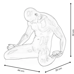 Figurative|Table Top^Statues & Sculptures Lost Affection 32cm Anthracite Resin Indoor Sculpture