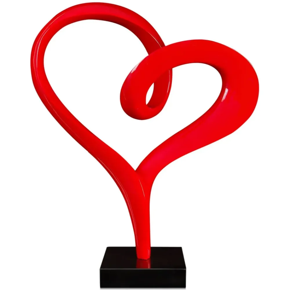 Floor Standing|Abstract^Statues & Sculptures Love Flux 73cm Red Resin Indoor Sculpture