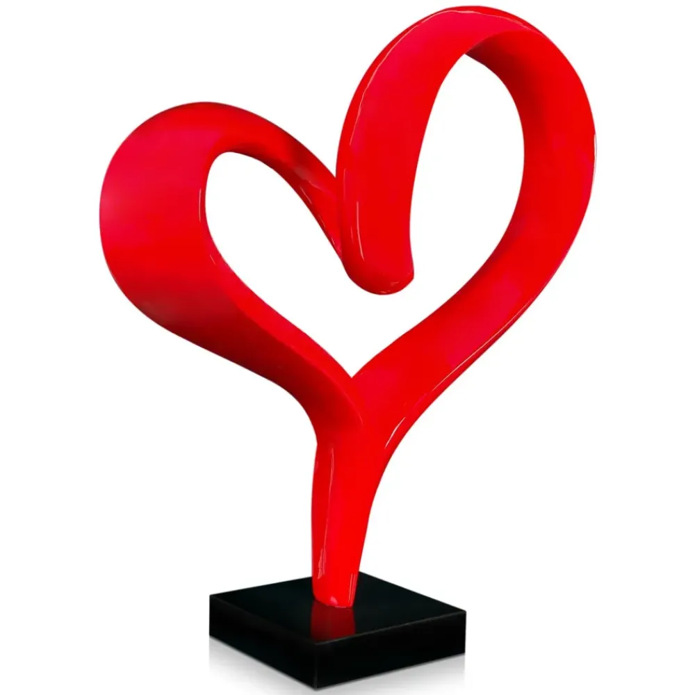 Floor Standing|Abstract^Statues & Sculptures Love Flux 73cm Red Resin Indoor Sculpture