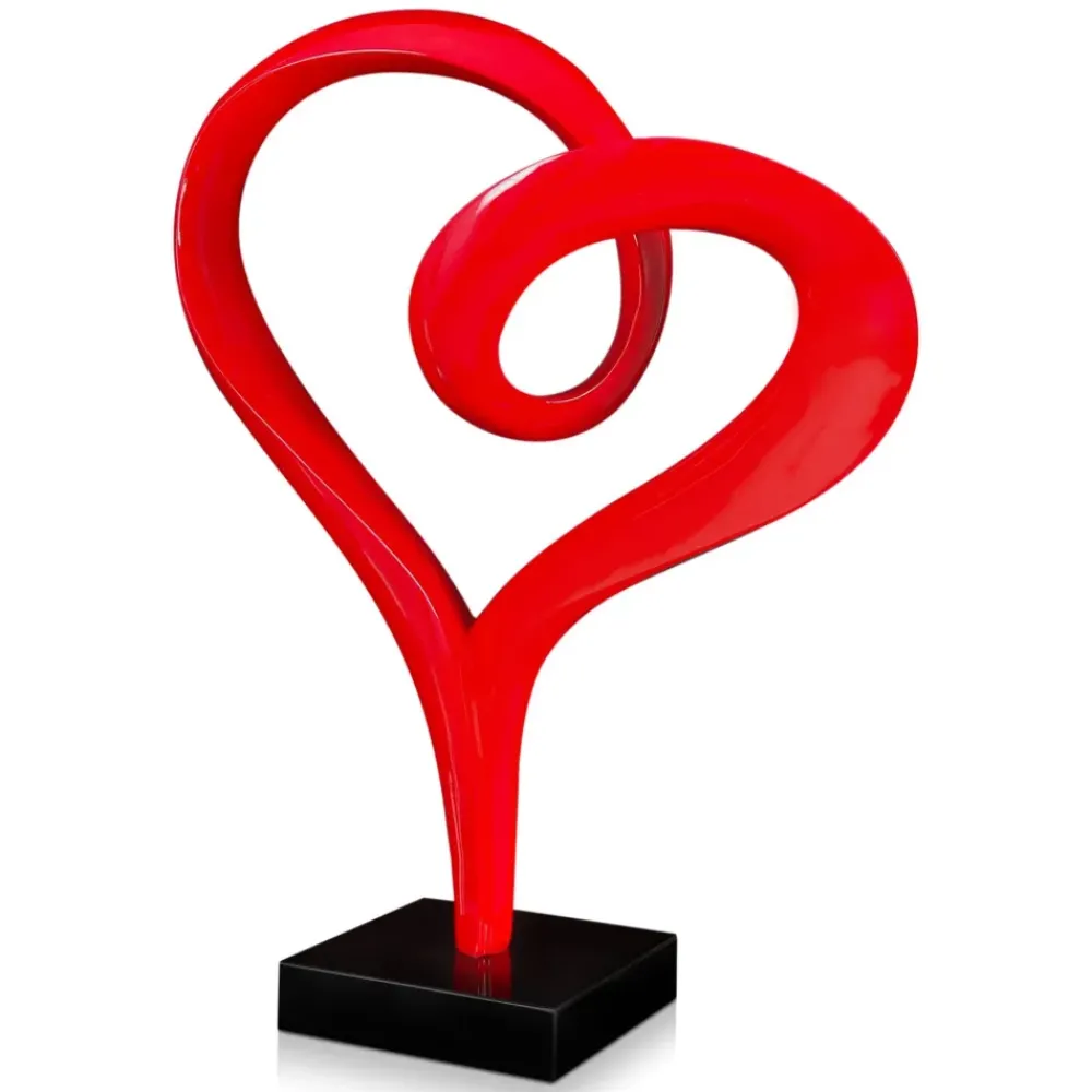 Floor Standing|Abstract^Statues & Sculptures Love Flux 73cm Red Resin Indoor Sculpture