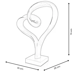 Floor Standing|Abstract^Statues & Sculptures Love Flux 73cm Red Resin Indoor Sculpture