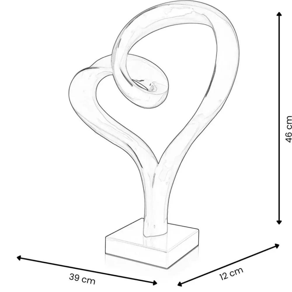 Table Top|Contemporary^Statues & Sculptures Love Flux 46cm Red Resin Indoor Sculpture