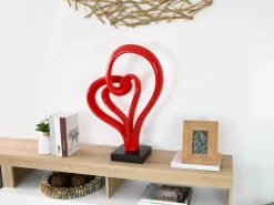 Floor Standing|Abstract^Statues & Sculptures Love Fusion 73cm Red Resin Indoor Sculpture