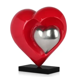 Table Top|Contemporary^Statues & Sculptures Love Reflection 45cm Red Resin Indoor Sculpture