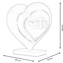 Table Top|Contemporary^Statues & Sculptures Love Reflection 45cm Red Resin Indoor Sculpture