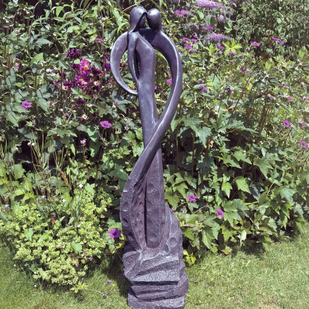 Modern^Statues & Sculptures Loving Kiss Modern Poly Resin Garden Statue