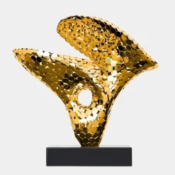 Table Top|Abstract^Statues & Sculptures Lucid Motion 47cm Gold Metal Indoor Sculpture