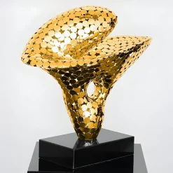Table Top|Abstract^Statues & Sculptures Lucid Motion 47cm Gold Metal Indoor Sculpture