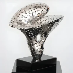 Table Top|Abstract^Statues & Sculptures Lucid Motion 47cm Silver Metal Indoor Sculpture