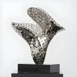 Table Top|Abstract^Statues & Sculptures Lucid Motion 47cm Silver Metal Indoor Sculpture