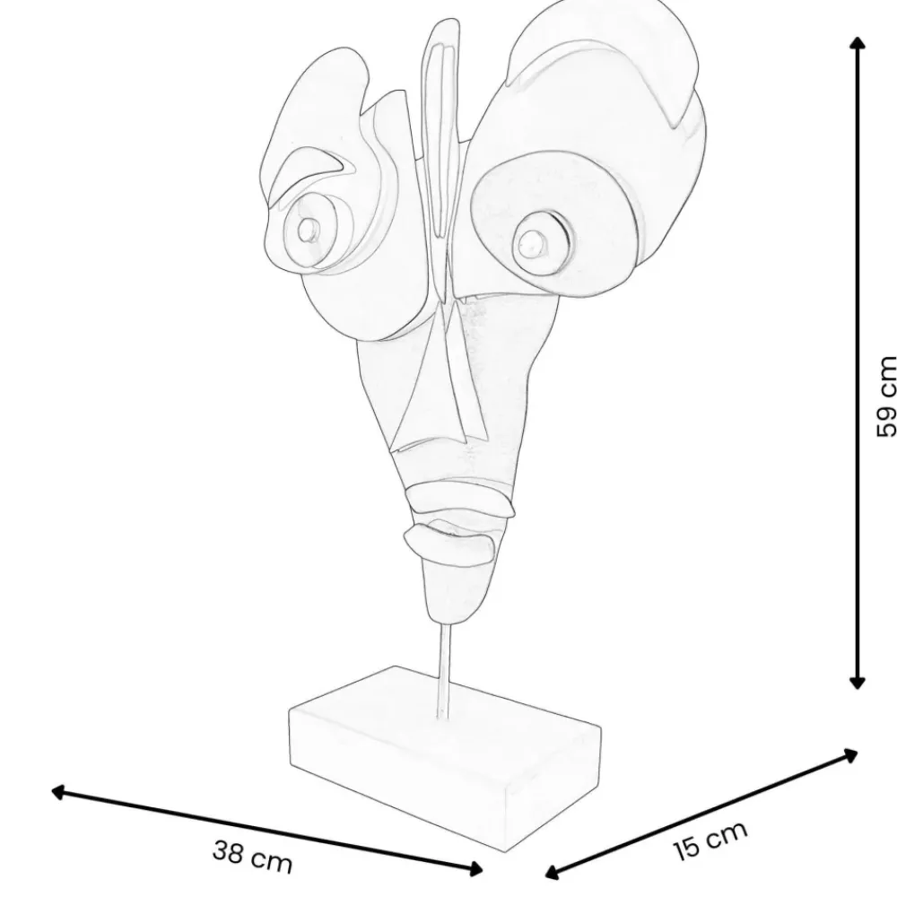 Table Top|Abstract^Statues & Sculptures Lucid Visage 59cm Abstract Metal Indoor Sculpture