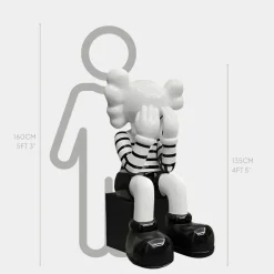 Figurative|Floor Standing^Statues & Sculptures Lucify Hide 135cm Black & White Resin Indoor Sculpture