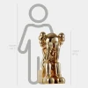 Figurative|Floor Standing^Statues & Sculptures Lucify Hide 110cm Gold Resin Indoor Sculpture