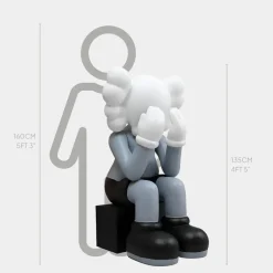 Figurative|Floor Standing^Statues & Sculptures Lucify Hide 135cm Grey Resin Indoor Sculpture