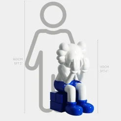 Figurative|Floor Standing^Statues & Sculptures Lucify Hide 110cm White Resin Indoor Sculpture
