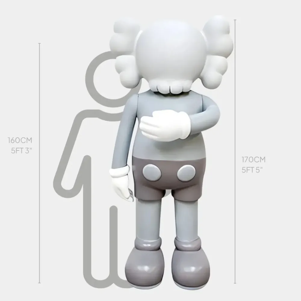 Giant|Figurative^Statues & Sculptures Lucify Motion 170cm Grey Resin Indoor Sculpture v2