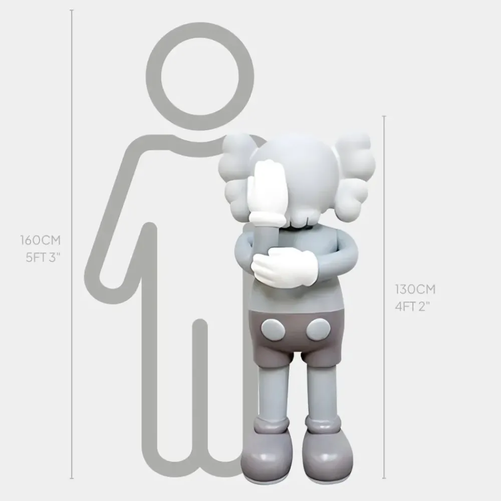 Figurative|Floor Standing^Statues & Sculptures Lucify Motion 130cm Grey Resin Indoor Sculpture v3