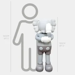 Figurative|Floor Standing^Statues & Sculptures Lucify Motion 130cm Grey Resin Indoor Sculpture v4