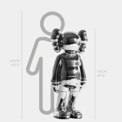 Figurative|Floor Standing^Statues & Sculptures Lucify Seek 135cm Chrome Resin Indoor Sculpture