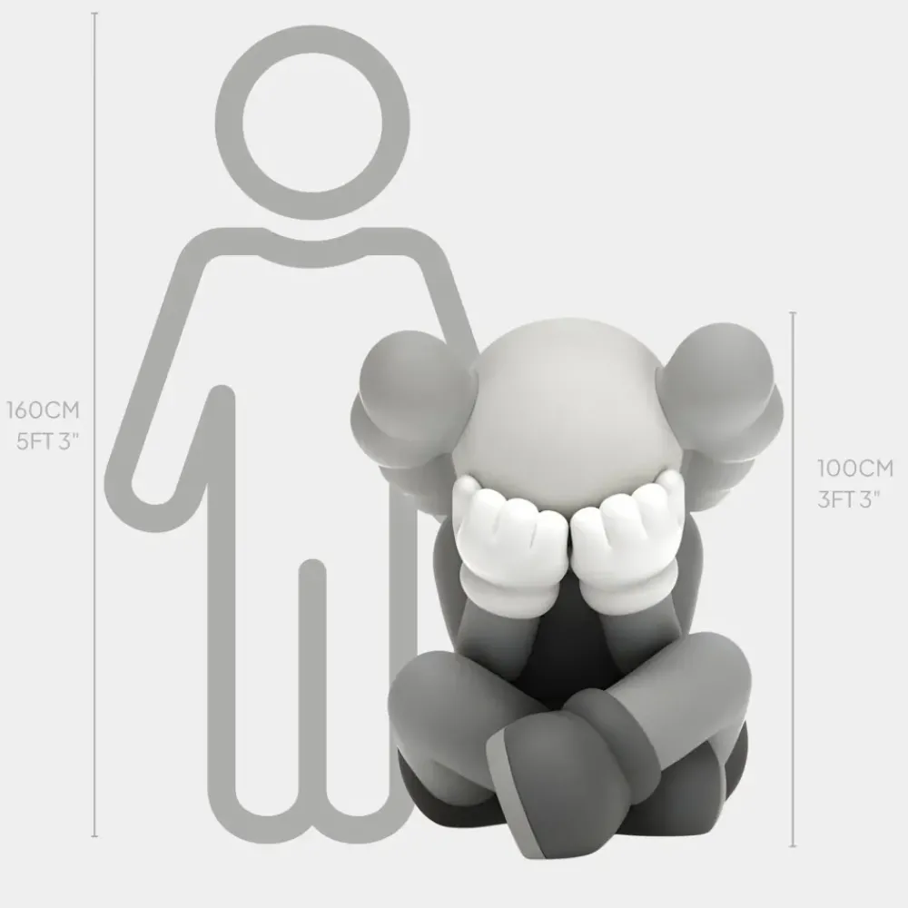 Figurative|Floor Standing^Statues & Sculptures Lucify Solace 92cm Grey Resin Indoor Sculpture