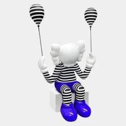 Figurative|Floor Standing^Statues & Sculptures Lucify Up 70cm Blue Resin Indoor Sculpture