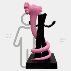Giant|Floor Standing^Statues & Sculptures Lucify Viper 176cm Pink Resin Indoor Sculpture