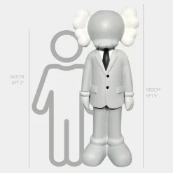 Giant|Figurative^Statues & Sculptures Lucify Vogue 180cm Grey Resin Indoor Sculpture