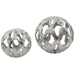 Table Top|Abstract^Statues & Sculptures Lumi Spheres 21cm Silver Metal Indoor Sculptures