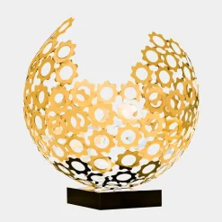 Table Top|Abstract^Statues & Sculptures Lunar Sphere 48cm Gold Metal Indoor Sculpture