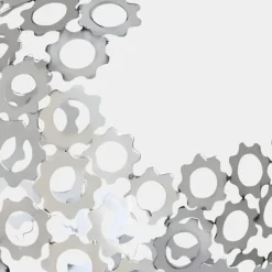 Table Top|Abstract^Statues & Sculptures Lunar Sphere 48cm Silver Metal Indoor Sculpture