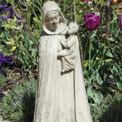 Virgin Mary^Statues & Sculptures Madonna and Baby 54cm Stone Garden Statue