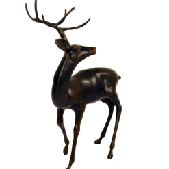 Stags & Deers^Statues & Sculptures Majestic Deer Bronze Metal Garden Statue