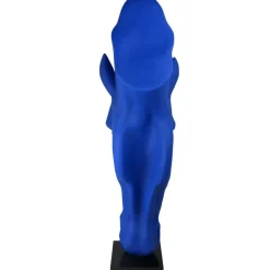 Floor Standing|Animals^Statues & Sculptures Majestic Horse Head 151cm Blu Blue Resin Sculpture