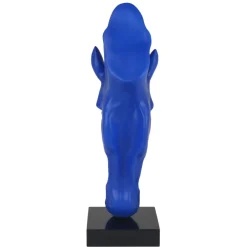 Floor Standing|Animals^Statues & Sculptures Majestic Horse Head 70cm Blu Blue Resin Sculpture